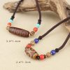 Tibetan Three-Eye Dzi Bead Protection Necklace Tibetan Three-Eye Dzi Bead Protection Necklace
