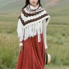 Tibetan Triangular Striped Tassel Shawl Tibetan Triangular Striped Tassel Shawl