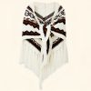 Tibetan Triangular Striped Tassel Shawl Tibetan Triangular Striped Tassel Shawl
