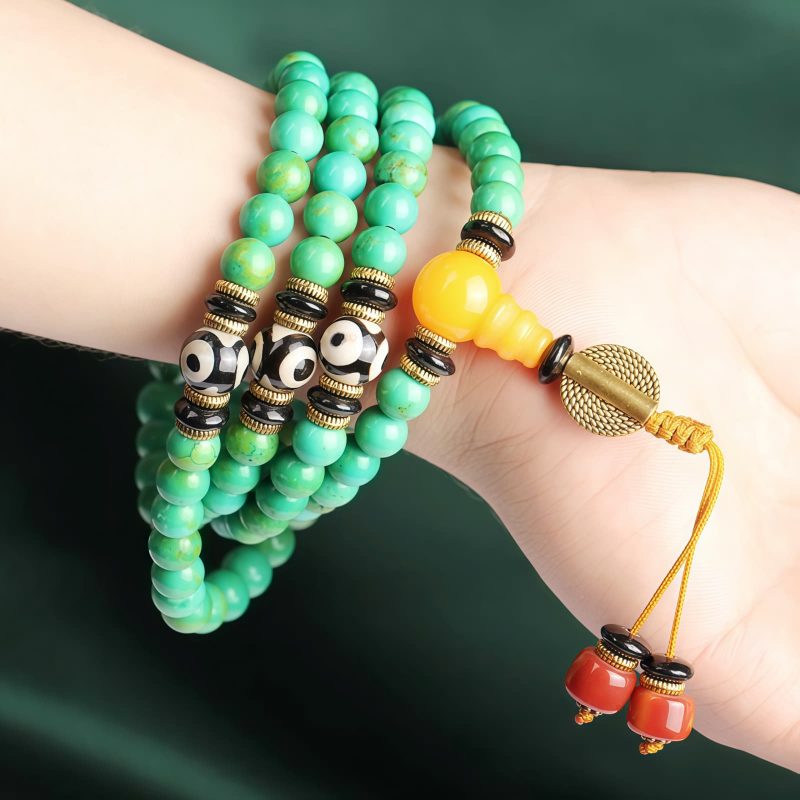 Tibetan Turquoise Mala Balance Necklace