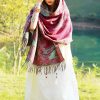 Tibetan Vine Leaves Pattern Shawl Tibetan Vine Leaves Pattern Shawl