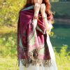 Tibetan Vine Leaves Pattern Shawl Tibetan Vine Leaves Pattern Shawl