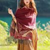 Tibetan Vine Leaves Pattern Shawl Tibetan Vine Leaves Pattern Shawl