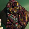Tibetan Vintage Floral Pattern Shawl Wrap Tibetan Vintage Floral Pattern Shawl Wrap