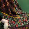 Tibetan Vintage Floral Pattern Shawl Wrap Tibetan Vintage Floral Pattern Shawl Wrap