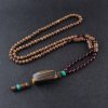 Tibetan Wenge Wood Bodhi Seed Agate Necklace Tibetan Wenge Wood Bodhi Seed Agate Necklace