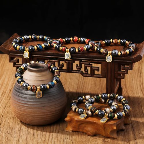 Tibetan Zakiram Goddess of Wealth Liuli Glass Luck Bracelet Tibetan Zakiram Goddess of Wealth Liuli Glass Luck Bracelet