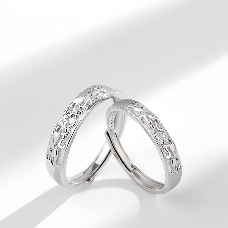 925 Silver Adjustable PiXiu Couple Ring 925 Silver Adjustable PiXiu Couple Ring