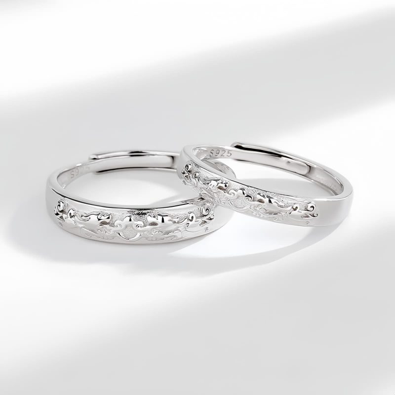 925 Silver Adjustable PiXiu Couple Ring 925 Silver Adjustable PiXiu Couple Ring