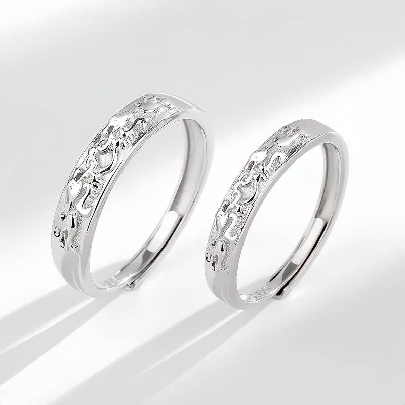 925 Silver Adjustable PiXiu Couple Ring 925 Silver Adjustable PiXiu Couple Ring
