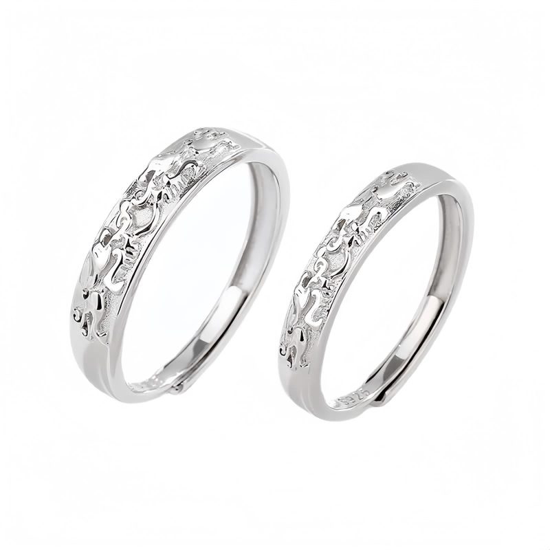 925 Silver Adjustable PiXiu Couple Ring 925 Silver Adjustable PiXiu Couple Ring