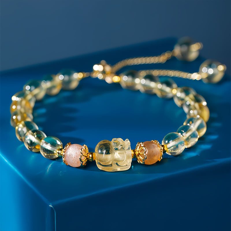 Aquamarine Strawberry Quartz Healing Bracelet Aquamarine Strawberry Quartz Healing Bracelet
