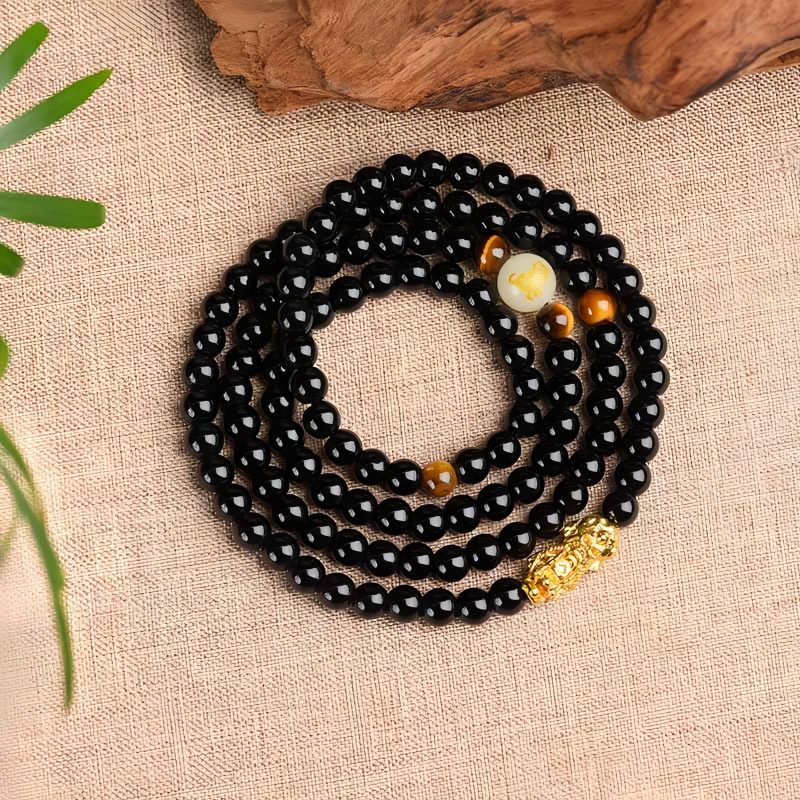 Black Obsidian PiXiu Zodiac Protection Bracelet Black Obsidian PiXiu Zodiac Protection Bracelet