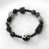 Black Onyx Protection Bracelet with Picasso Jasper Black Onyx Protection Bracelet with Picasso Jasper