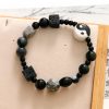 Black Onyx Protection Bracelet with Picasso Jasper Black Onyx Protection Bracelet with Picasso Jasper