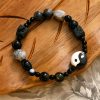 Black Onyx Protection Bracelet with Picasso Jasper Black Onyx Protection Bracelet with Picasso Jasper