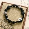 Black Onyx Protection Bracelet with Picasso Jasper Black Onyx Protection Bracelet with Picasso Jasper