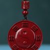 Cinnabar Yin Yang Pendant Necklace Cinnabar Yin Yang Pendant Necklace