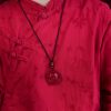 Cinnabar Yin Yang Pendant Necklace Cinnabar Yin Yang Pendant Necklace