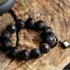 Ebony Wood Yin Yang Engraved Gourd Balance Bracelet Ebony Wood Yin Yang Engraved Gourd Balance Bracelet