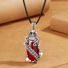 Garnet PiXiu Wealth Luck Necklace Garnet PiXiu Wealth Luck Necklace