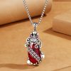 Garnet PiXiu Wealth Luck Necklace Garnet PiXiu Wealth Luck Necklace