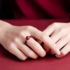 Garnet PiXiu Om Mani Padme Hum Ring Garnet PiXiu Om Mani Padme Hum Ring