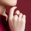 Garnet PiXiu Om Mani Padme Hum Ring Garnet PiXiu Om Mani Padme Hum Ring
