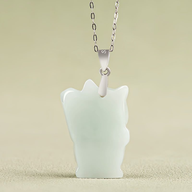 Jade Fortune Cat Prosperity Pendant Necklace Jade Fortune Cat Prosperity Pendant Necklace