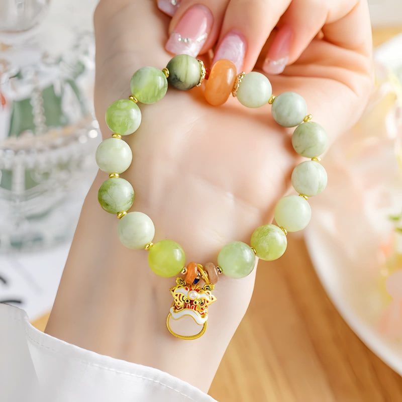 Natural Jade Prosperity Lion Bracelet Natural Jade Prosperity Lion Bracelet