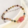 Moonstone Tourmaline Healing Bracelet with PiXiu Moonstone Tourmaline Healing Bracelet with PiXiu