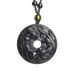 Halskette aus schwarzem Obsidian mit Pixiu-Anhänger Natural Black Obsidian Pixiu Necklace