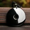 Halskette aus schwarzem Obsidian mit Pixiu-Anhänger Natural Black Obsidian Pixiu Necklace