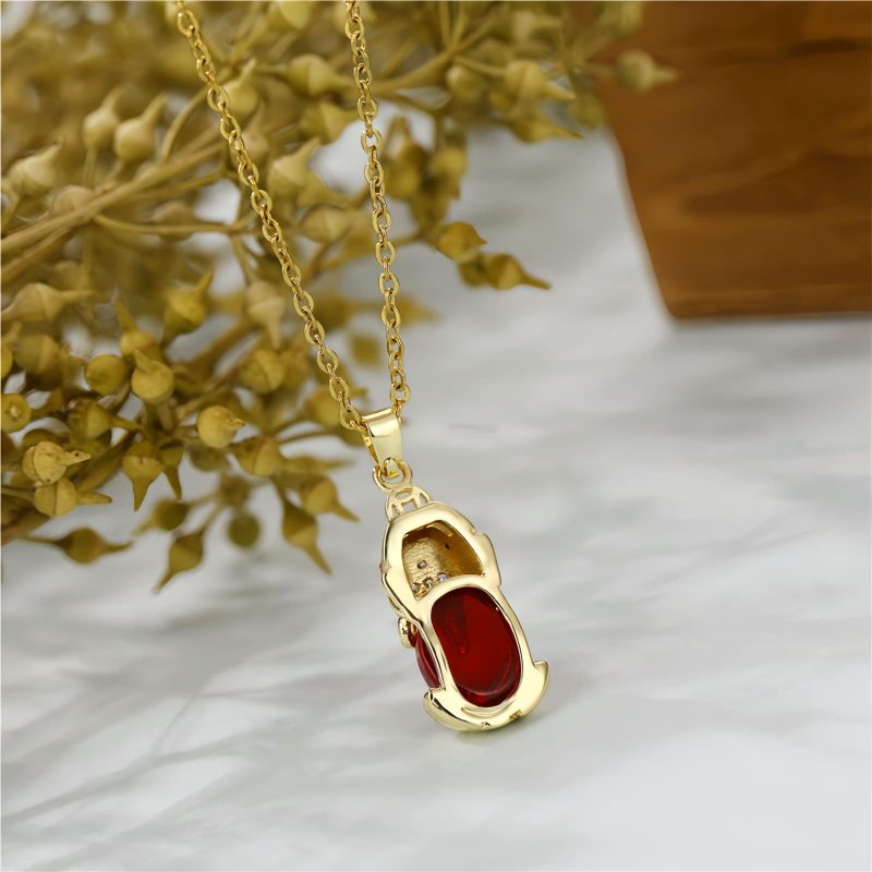 Natural Garnet Pixiu Fortune Necklace Natural Garnet Pixiu Fortune Necklace