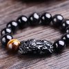Natural Obsidian Pixiu Strength Protection Bracelet Natural Obsidian Pixiu Strength Protection Bracelet