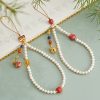 Natural Pearl Cinnabar Healing Phone Decoration Natural Pearl Cinnabar Healing Phone Decoration