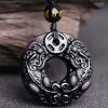 Obsidian Wealth Pixiu Pendant Necklace Obsidian Wealth Pixiu Pendant Necklace