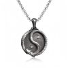 Pure Tin Yin Yang Dragon Pendant Necklace Pure Tin Yin Yang Dragon Pendant Necklace