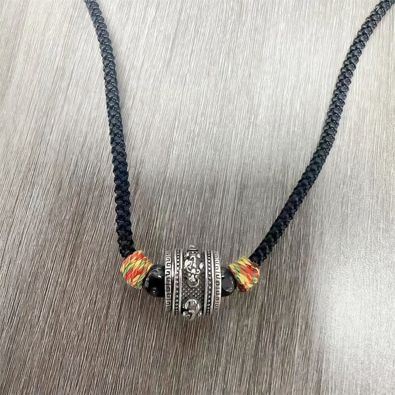 チベット 六字真言・貔貅(ヒキュウ) 銅製ネックレス Tibet Om Mani Padme Hum PiXiu Copper Necklace