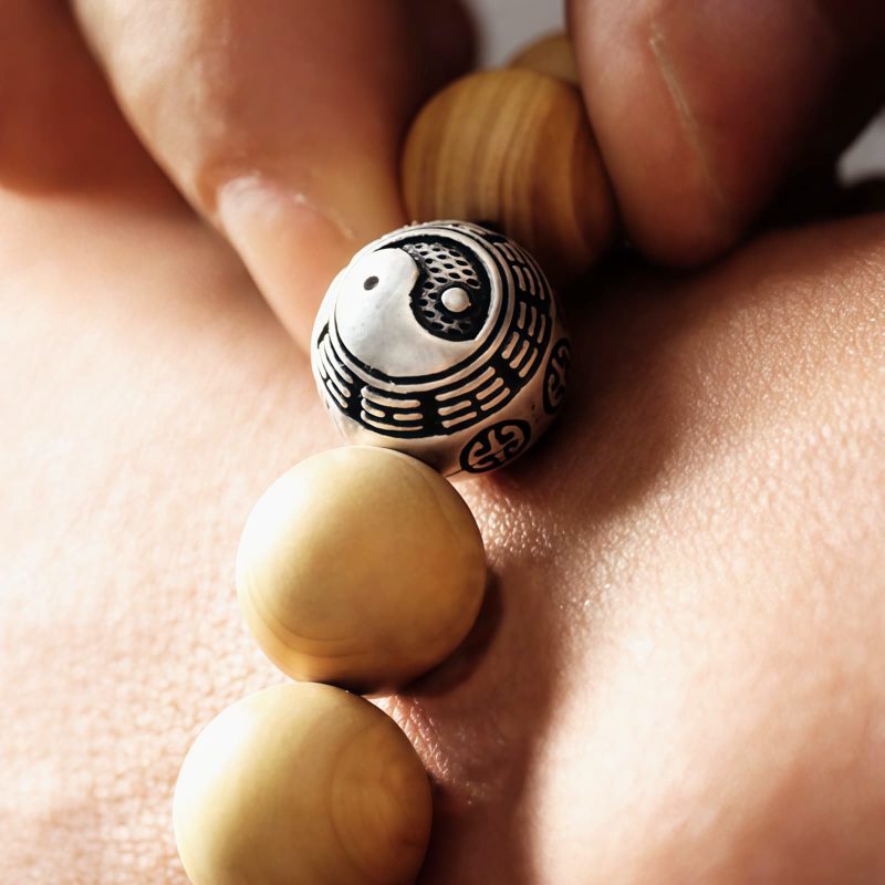 Tibet Peach Wood Cinnabar Bagua Wealth Bracelet Tibet Peach Wood Cinnabar Bagua Wealth Bracelet