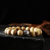 Tibet Peach Wood Cinnabar Bagua Wealth Bracelet Tibet Peach Wood Cinnabar Bagua Wealth Bracelet
