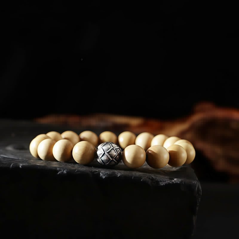 Tibet Peach Wood Cinnabar Bagua Wealth Bracelet Tibet Peach Wood Cinnabar Bagua Wealth Bracelet