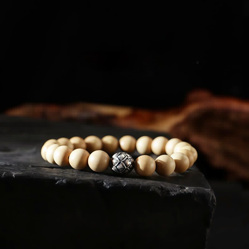 Tibet Peach Wood Cinnabar Bagua Wealth Bracelet Tibet Peach Wood Cinnabar Bagua Wealth Bracelet