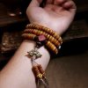 Pulsera Mala Tibetana de 108 Cuentas en Hueso de Yak, Dzi y PiXiu Tibetan 108 Mala Yak Bone Dzi PiXiu Bracelet