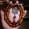 Pulsera Mala Tibetana de 108 Cuentas en Hueso de Yak, Dzi y PiXiu Tibetan 108 Mala Yak Bone Dzi PiXiu Bracelet