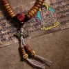 Pulsera Mala Tibetana de 108 Cuentas en Hueso de Yak, Dzi y PiXiu Tibetan 108 Mala Yak Bone Dzi PiXiu Bracelet