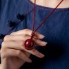 Tibetan Cinnabar Om Mani Padme Hum Pendant Necklace Tibetan Cinnabar Om Mani Padme Hum Pendant Necklace