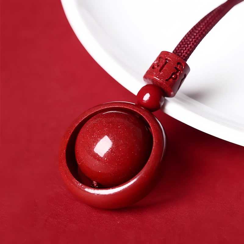 Tibetan Cinnabar Om Mani Padme Hum Pendant Necklace Tibetan Cinnabar Om Mani Padme Hum Pendant Necklace