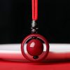 Tibetan Cinnabar Om Mani Padme Hum Pendant Necklace Tibetan Cinnabar Om Mani Padme Hum Pendant Necklace