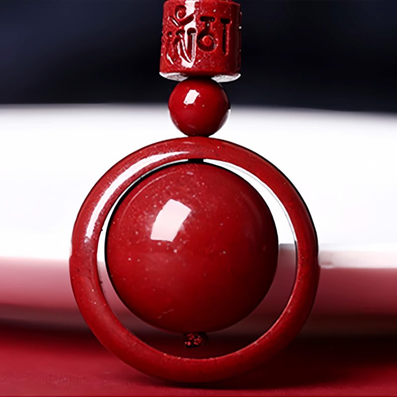 Tibetan Cinnabar Om Mani Padme Hum Pendant Necklace Tibetan Cinnabar Om Mani Padme Hum Pendant Necklace